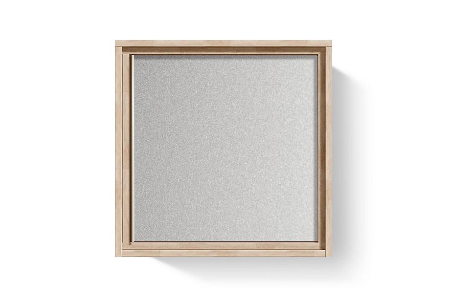 Модуль настенный "Manhattan" 1 со стеклом (правый); фасад "стекло"; белёный дуб, ваниль