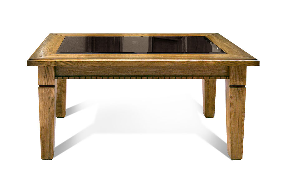 Стол журнальный "Верди Люкс 3"; стекло декоративное; черешня