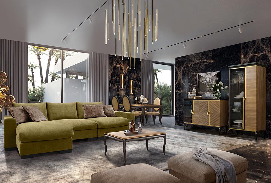 "Лофт" диван с оттоманкой; раскл.; 2MR8ML; "Ифагрид" (1450х1880); начальная группа ткани