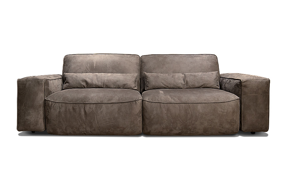 "Клайд" диван 2-х модульный; нераскл..; 1L+1R; Matador Taupe(31803)+Zoom rhombus orange(30781(0)) (гр.3)