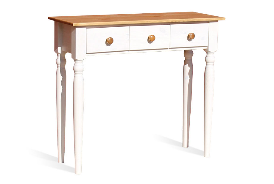 Консоль "Консолеа-3"; белый воск+антик