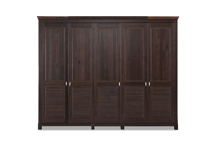 Шкаф для одежды 5-ти дв. "Рауна" 50; белый воск