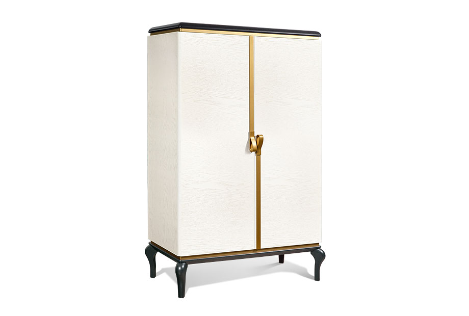 Шкаф комбинированный "Мадлен"; альба+черная эмаль