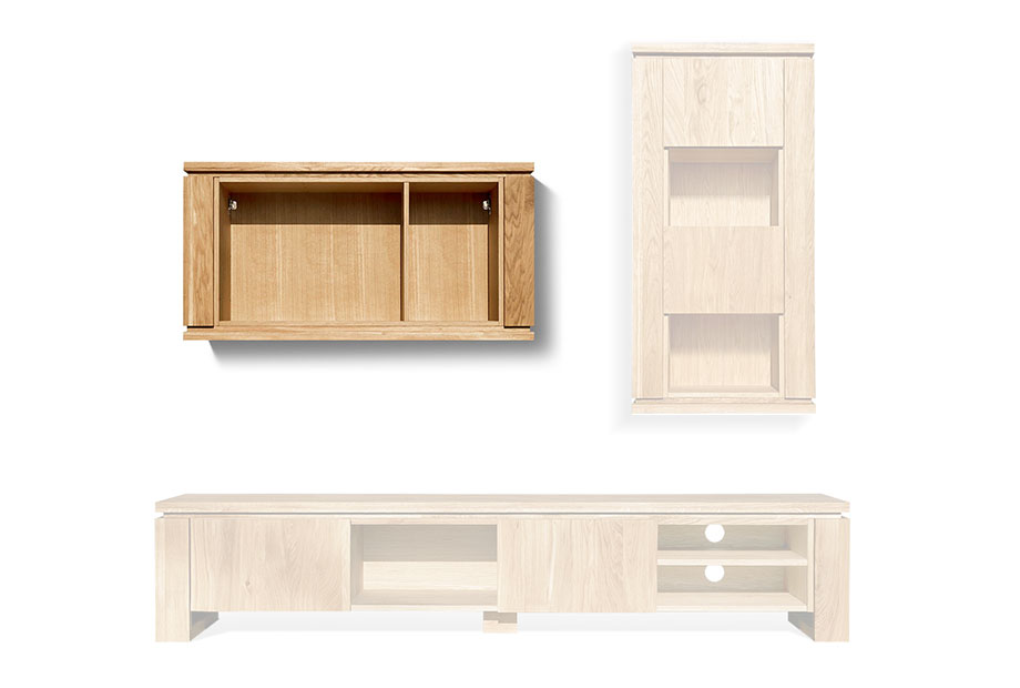 Полка настенная открытая "Берген" 117; бейц масло