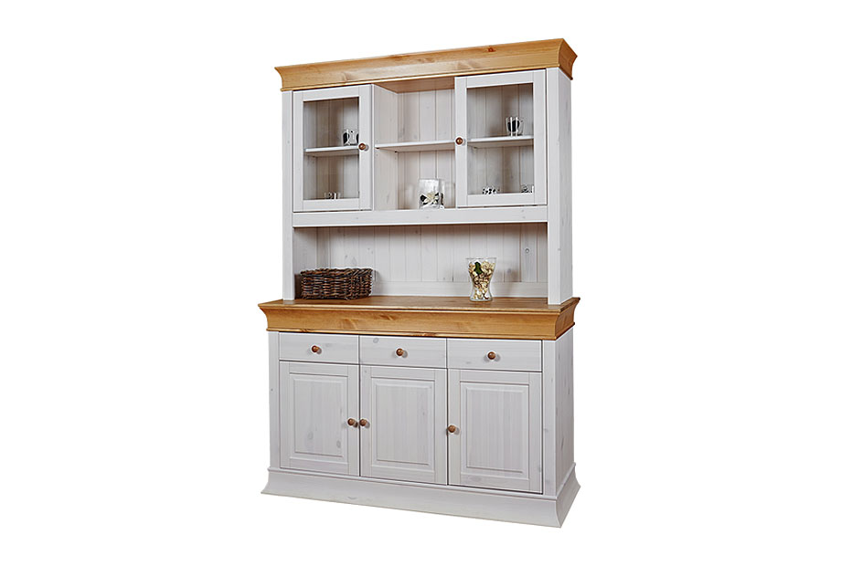 Буфет "Бостон"; белый воск+антик