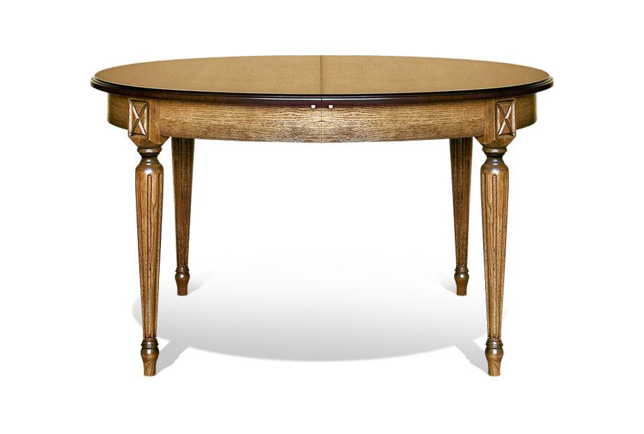 Стол обеденный "Верди Люкс 14"; раскл.; дуб рустикаль с патиной