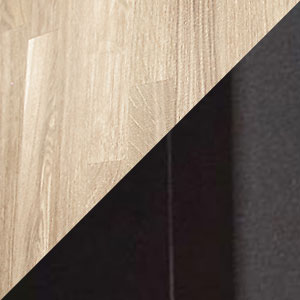 белёный дуб + черный металл