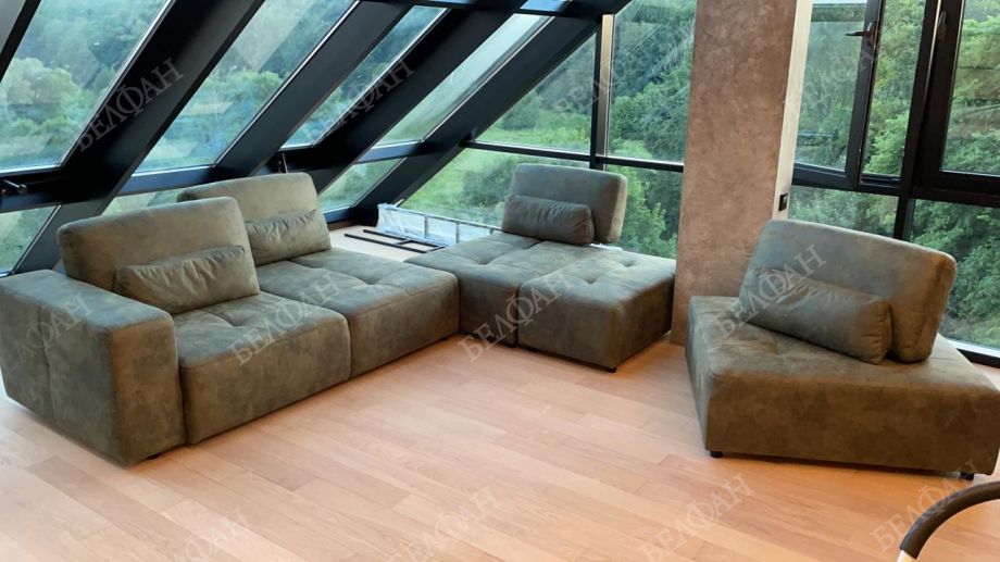 "Бакстер" диван 2-х модульный. Фотографии клиентов. 1