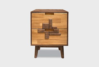 Тумба прикроватная "Ирвинг Дизайн"; графит, бейц-масло