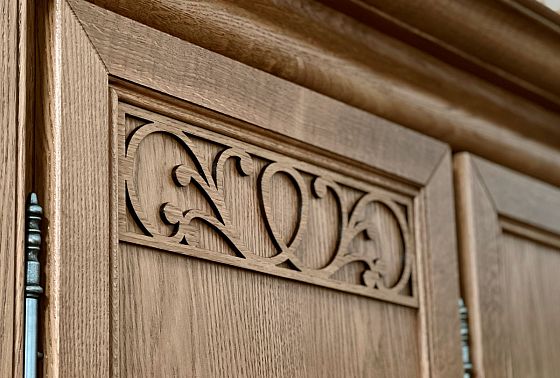 Шкаф для одежды "Тэфи" 3-х дв. без зеркала массив и шпон дуба 4