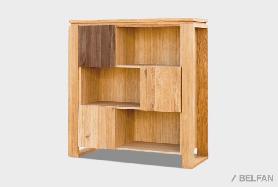 Стеллаж "Берген" В-123 массив и шпон дуба 1