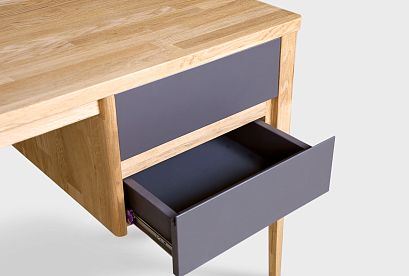 Стол письменный "Уоллстрит"; *А-012.13.1; к-бейц-масло, ф-антрацит, вст-бейц-масло