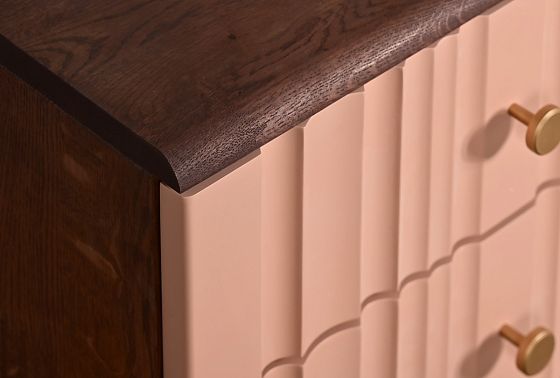 Тумба прикроватная "Меридиан" массив дуба, МДФ 10