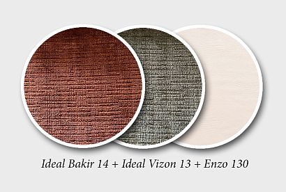 "Ферре" диван 3-х местный; нераскл.; 32; Ideal Bakir 14+Ideal Vizon 13+Enzo 130 (гр.2/Турция)