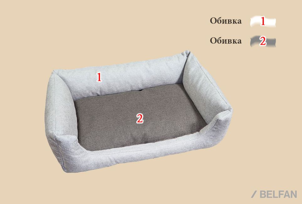 Лежанка для животных (прямоугольная) 2