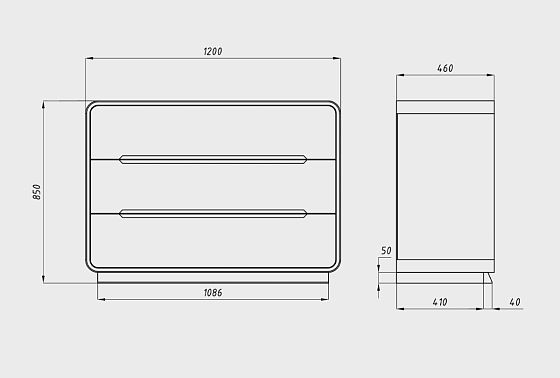 Комод "Монблан" 3 массив дуба 4