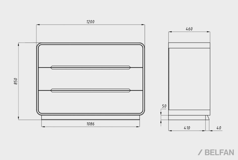 Комод "Монблан" 3 массив дуба 3