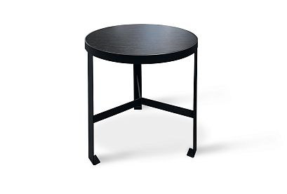 Стол журнальный "Collin" (круглый) малый; А-016.345; металл черный; Обсидиан
