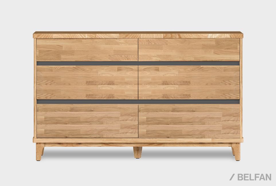 Комод "Уоллстрит" 6 массив дуба, МДФ 1