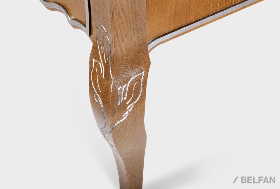 Стол письменный "Трио" массив и шпон дуба 6