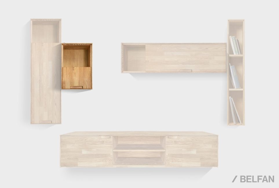 Шкаф навесной "Ирвинг" 60 (левый) массив дуба 3