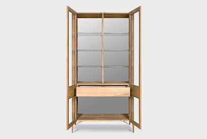 Витрина 2-х дверная "Бергамо"; дуб натуральный