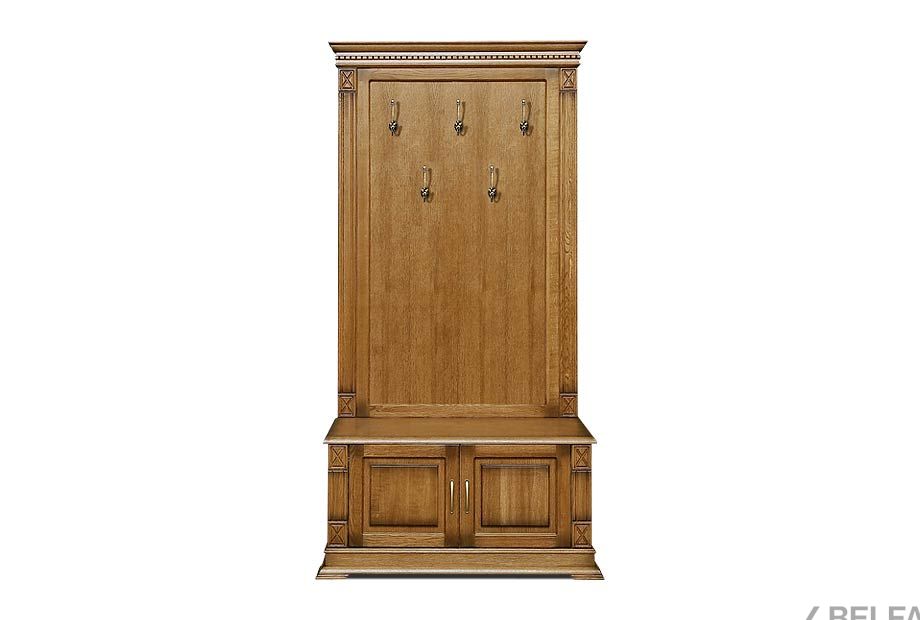 Тумба с вешалкой "Верди Люкс" 05 массив и шпон дуба 1