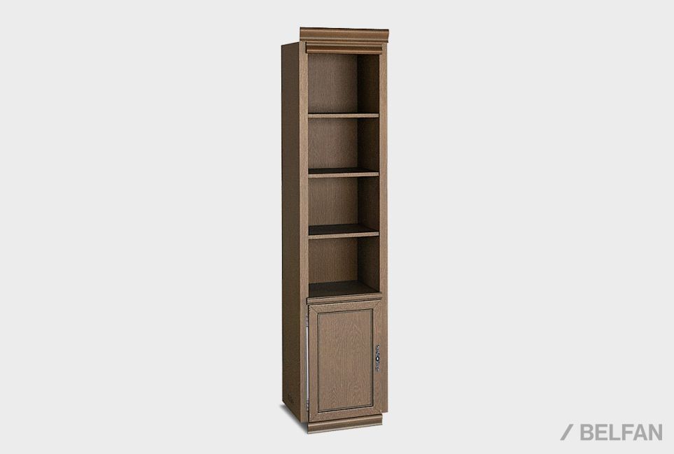 Стеллаж 1-но дверный "Тэфи" (левый) массив и шпон дуба 1