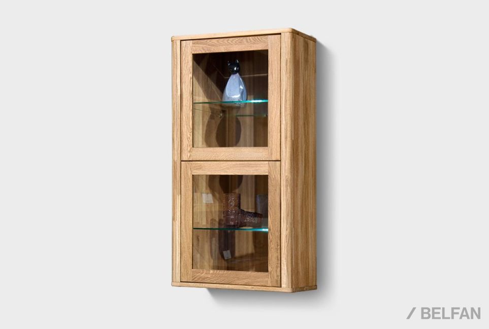 Шкаф навесной 1-но секц. вертикальный "Норд" (правый) массив дуба 7