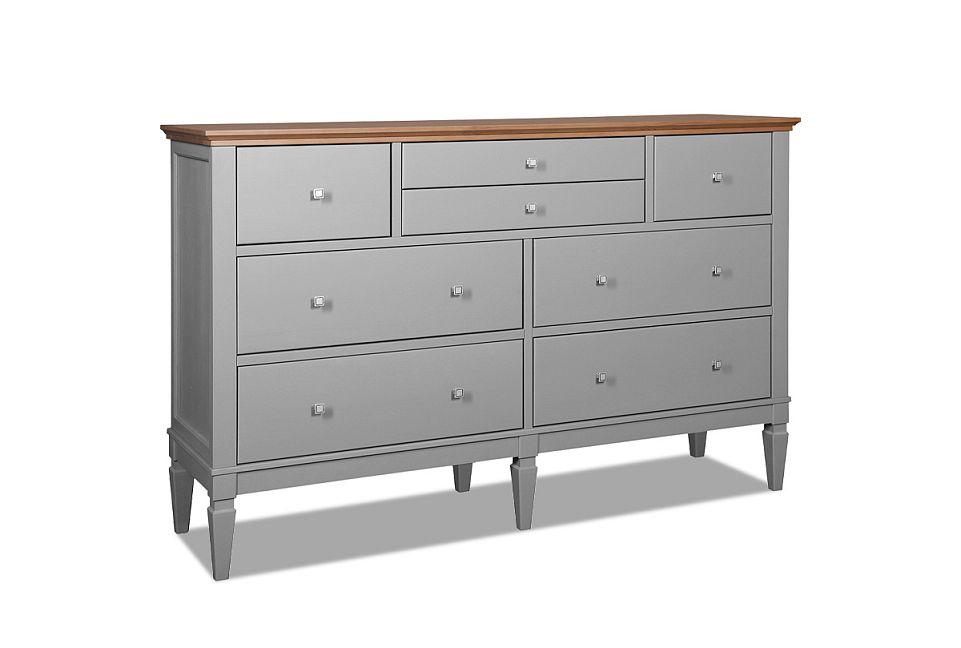 Комод "Ольса" 224; серый 7042+антик 24