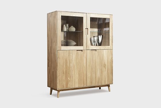 Тумба 2-х секционная "Ирвинг" (высокая) массив дуба 8