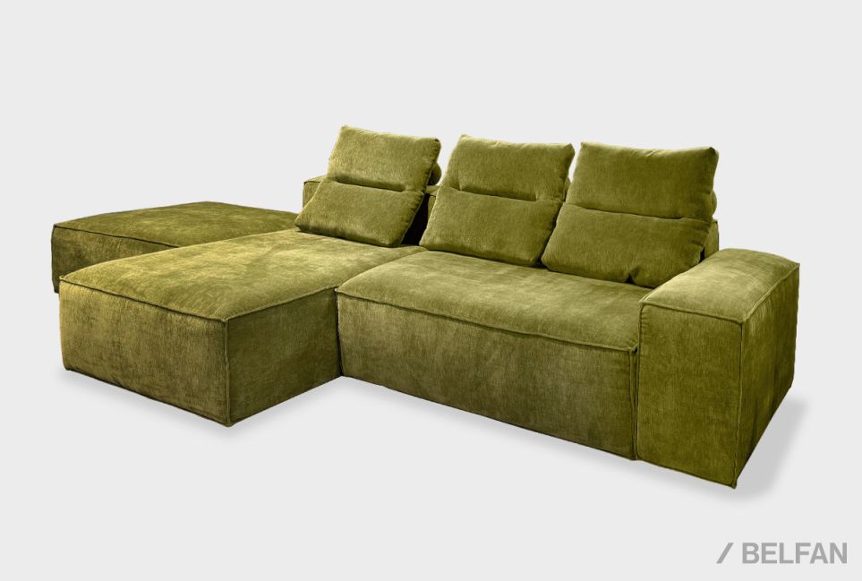 "Хьюго" диван с оттоманкой и пуфом 2