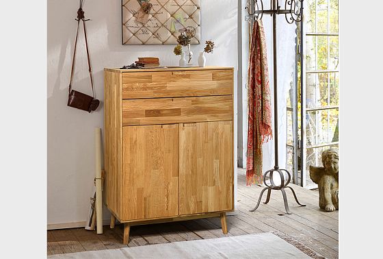 Тумба "Ирвинг" 2 высокая массив дуба 11