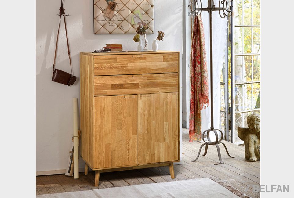 Тумба "Ирвинг" 2 высокая массив дуба 5