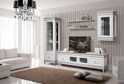 Шкаф с витриной 1-но дв. "Сиена" (левый)