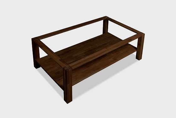 Стол журнальный "Норд" 110 (стекло) массив дуба, стекло 3