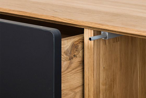 Тумба "Норман" 3 с нишей (левая) массив дуба, МДФ, металл 10