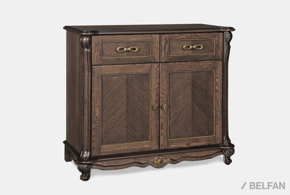 Тумба "Алези 2" массив и шпон дуба 1