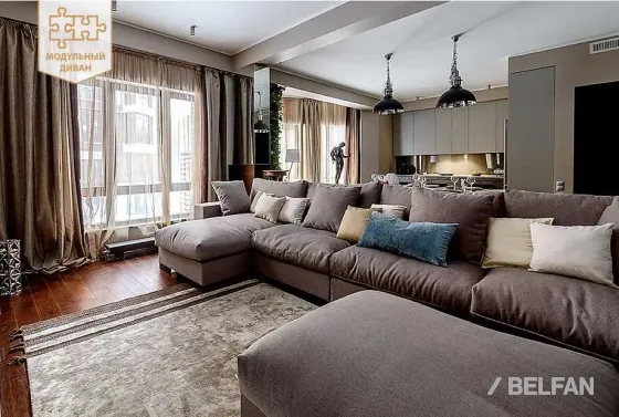 «ЛОФТ» диван с оттоманкой #3