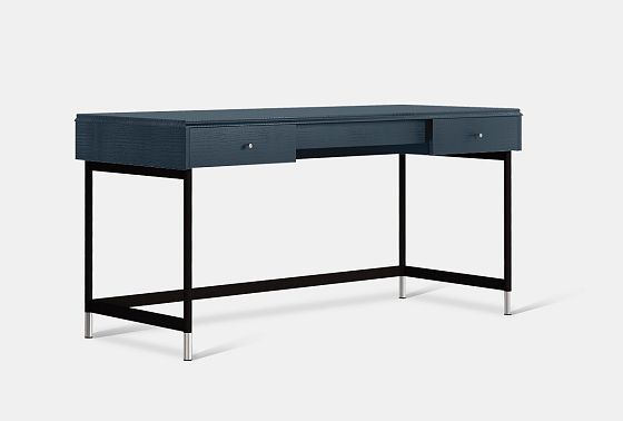 Стол письменный "Сакраменто" (2 ящика) МДФ, шпон дуба, металл 2