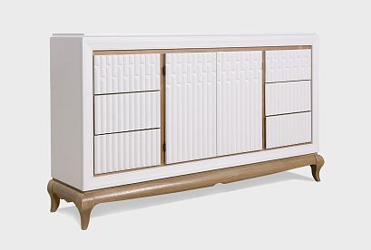 Тумба "Армония" 4 (с ящиками); *ММ-435-26; айвори + классик