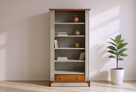 Стеллаж "Бриансон" массив и шпон дуба, МДФ 5