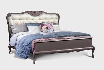 Кровать "Флерон" (низкое изножье); без основания, без матраса; *ММ-316-02/16Б; (1600x2000); грей; И-11