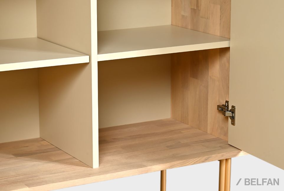 Тумба высокая «Авеню» шпон дуба, МДФ, металл 5