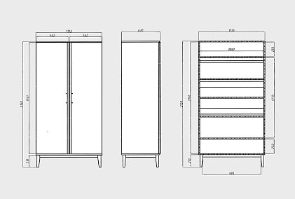 Шкаф 2-х дверный "Чикаго"