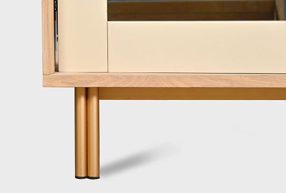 Витрина 1-но дверная «Авеню» (левая) шпон дуба, МДФ, металл 13