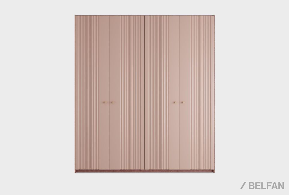 Шкаф для одежды 4-х дверный "Меридиан" шпон дуба, МДФ 2