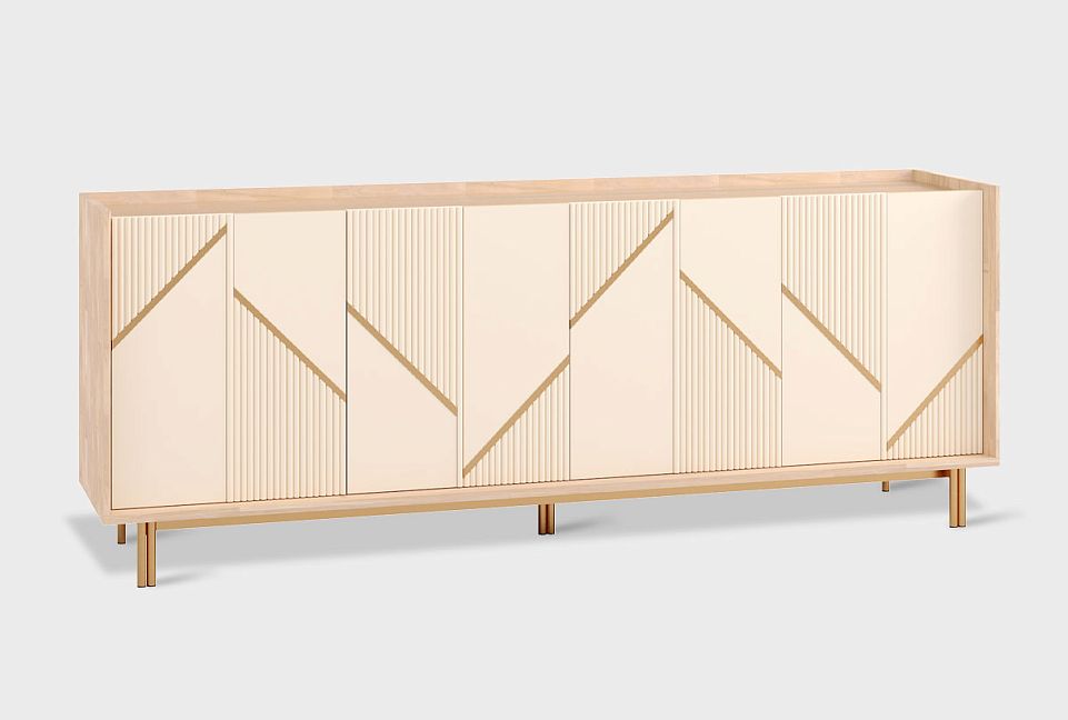 Тумба «Авеню» 4; к-персиковое масло, ф-нюд