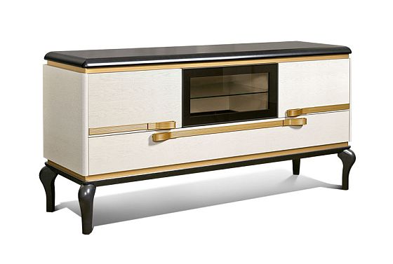 Тумба под ТВ "Мадлен" массив и шпон дуба 2