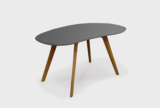 Стол журнальный "Уоллстрит" овальный 267 массив дуба, МДФ 4